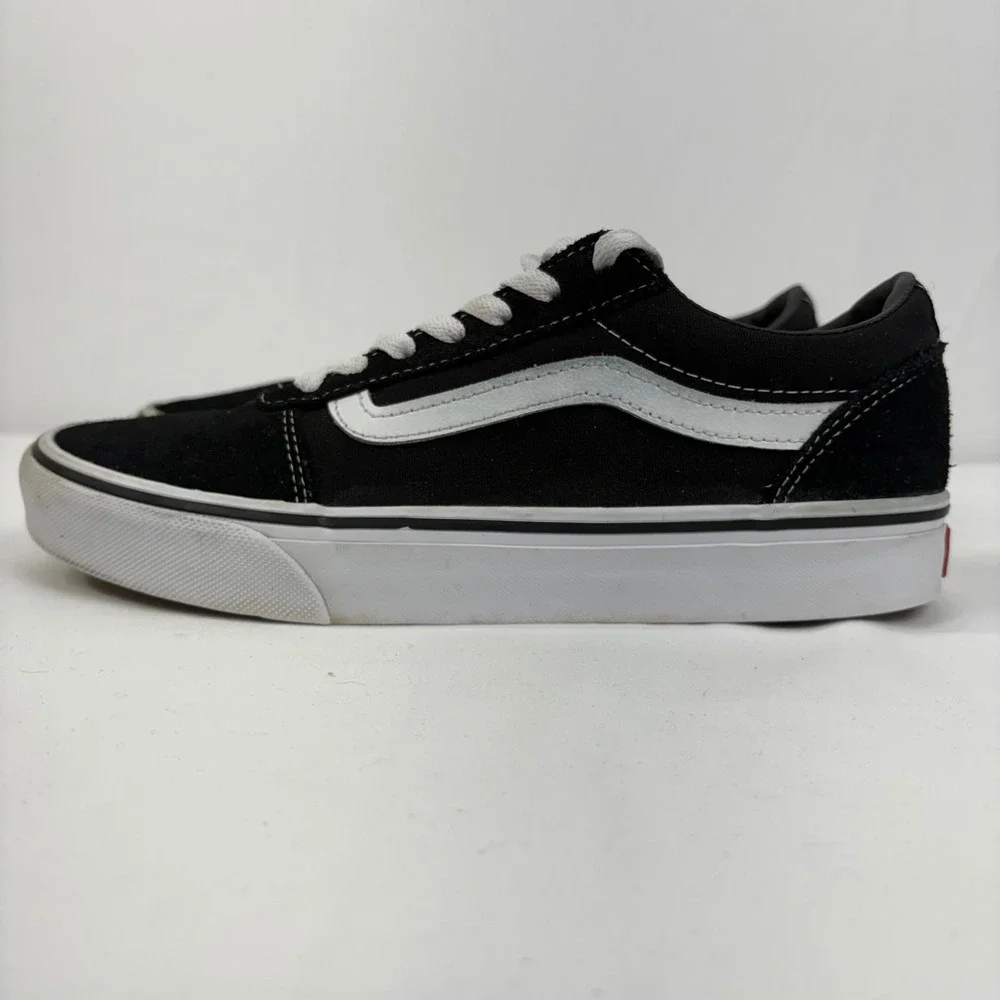 Vans Ward Low Top Black White‎ Suede Canvas Skate Shoes 500714 M 7 W 8.5